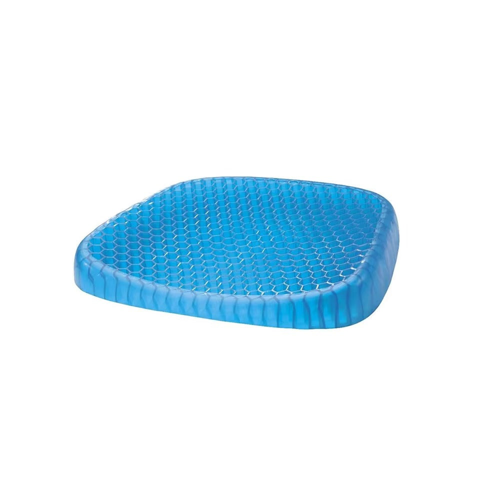 High-density orthopedic gel cushion offers superior tailbone pain relief & sciatic nerve support for users.