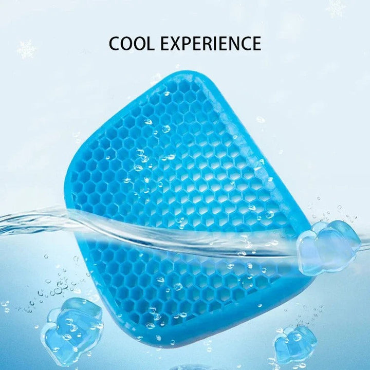 Breathable gel seat cushion for ultimate back & tailbone comfort, reducing pressure and improving sitting posture.