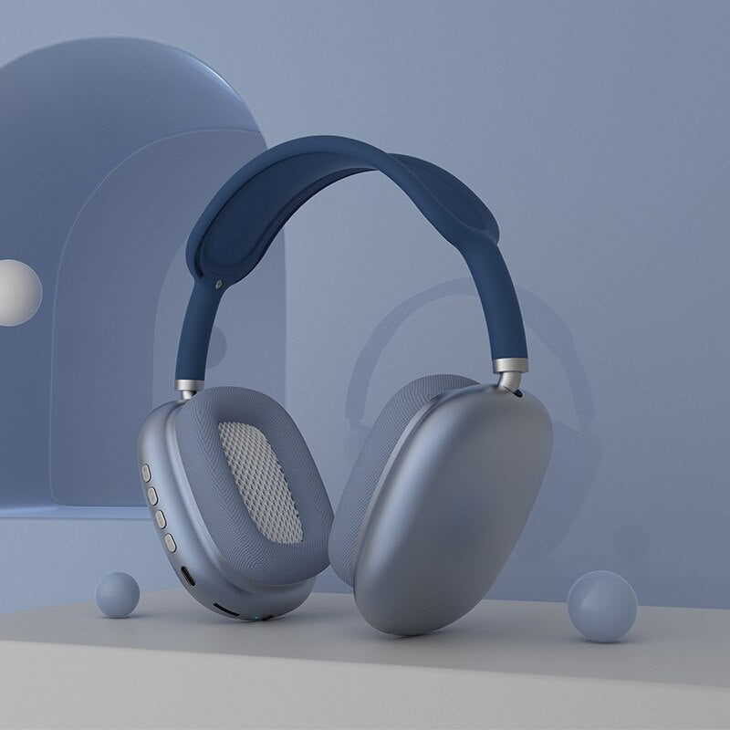 Sleek unisex wireless over-ear headphones for immersive audio, perfect for music & calls with clear sound.