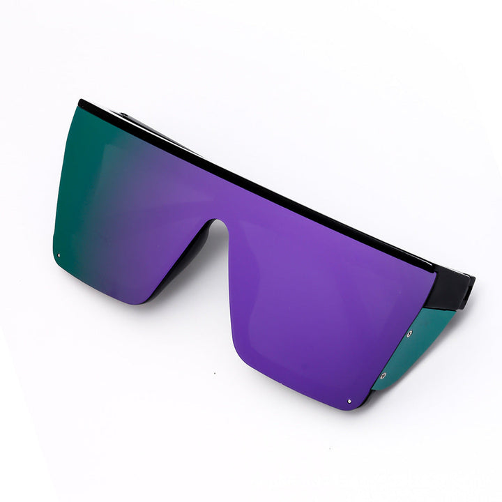 Modern fashion accessory: unisex oversized sunglasses, trendy style, full UV eye protection.