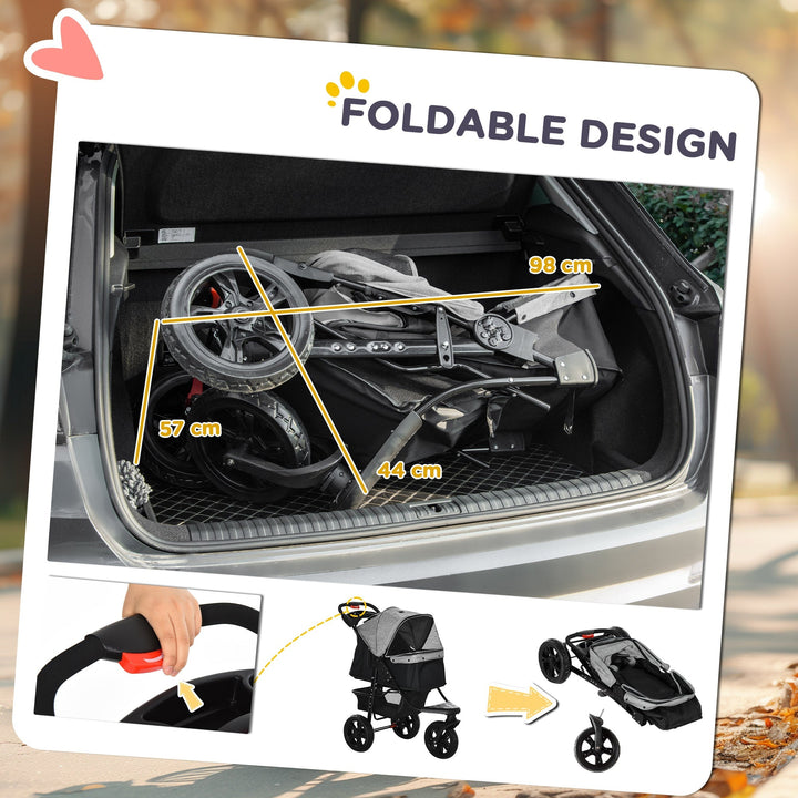 Outdoor pet gear: Unisex adventure dog stroller with smooth wheels & storage for comfortable pet outings.