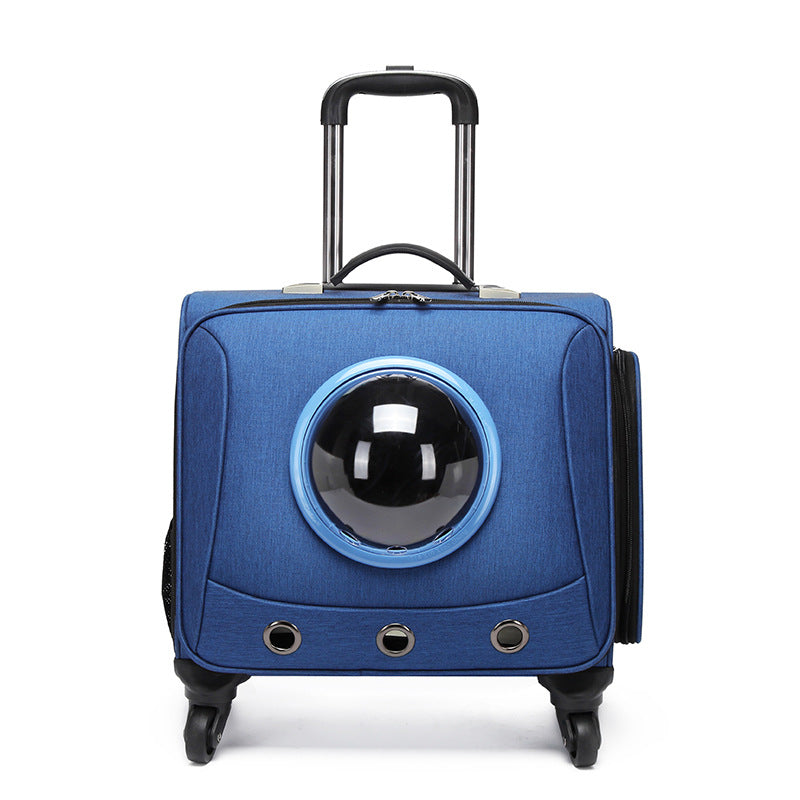 Unisex car pet carrier for small dogs & cats. Durable travel crate for safe pet transport, an essential pet accessory.