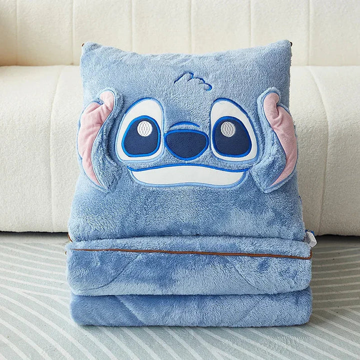 Unisex plush blanket and cushion set for cozy home comfort