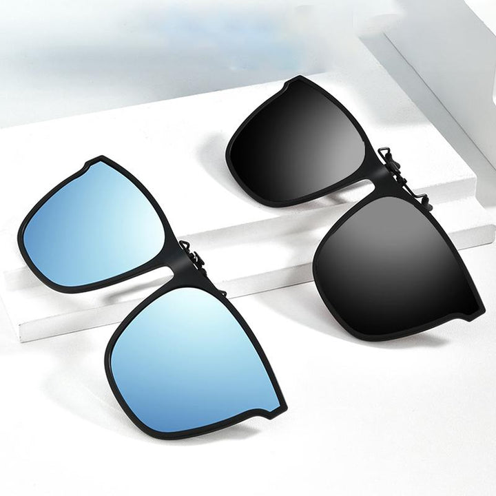 Enhanced outdoor vision with polarized flip-up clip-on sunglasses. Blocks glare, providing UV400 eye protection.