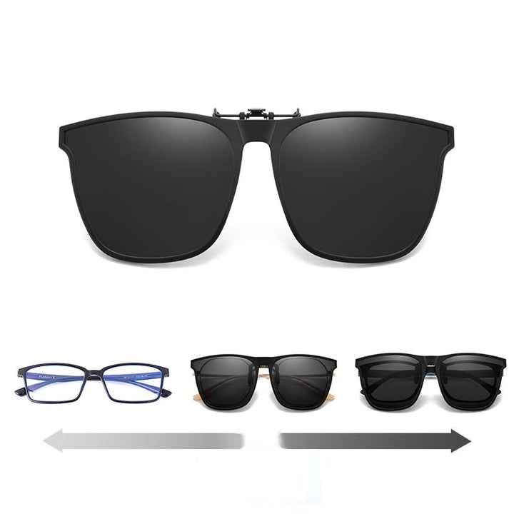 Driving safety with these polarized flip-up clip-on sunglasses. UV400 protection reduces glare for clear outdoor vision.