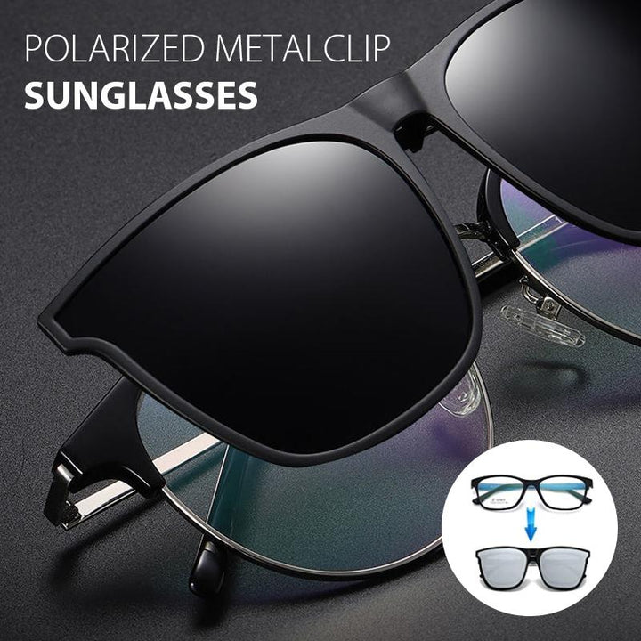 Essential unisex eyewear: polarized flip-up clip-on sunglasses. Offers glare reduction & UV400 eye protection.