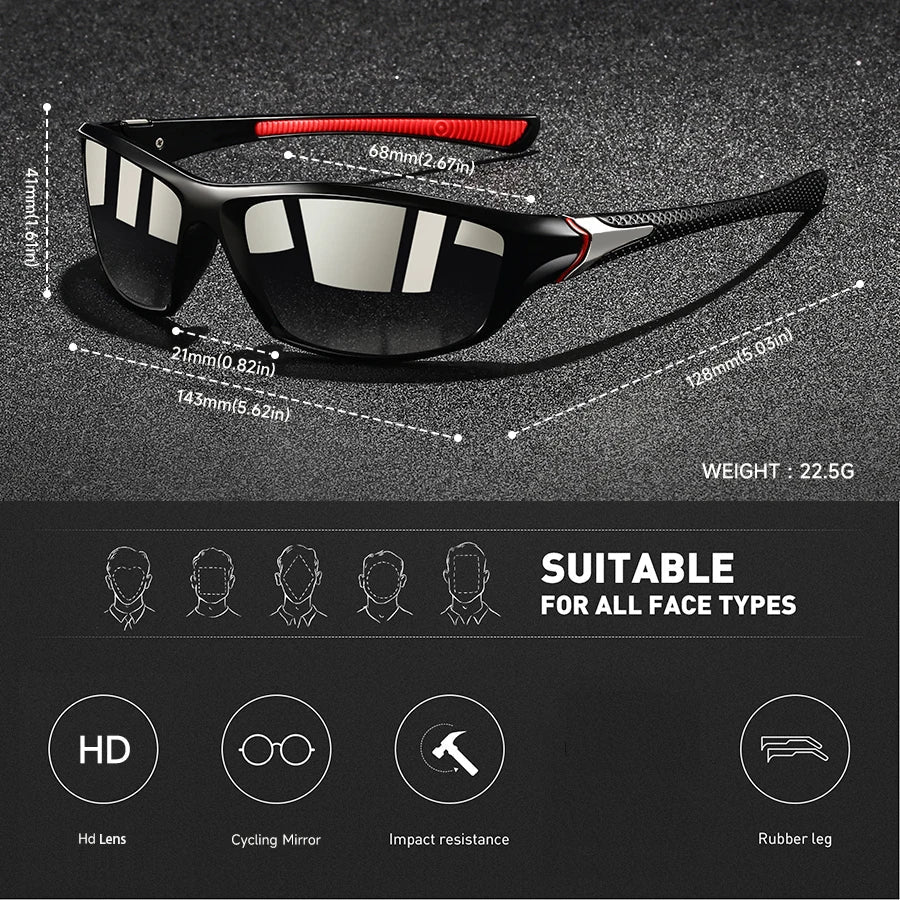 High-quality polarized sunglasses providing 100% UV400 protection.