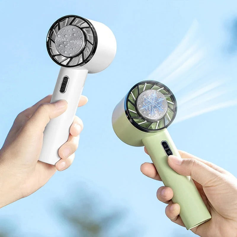 Handheld portable fan, a compact & rechargeable cooling device for travel.