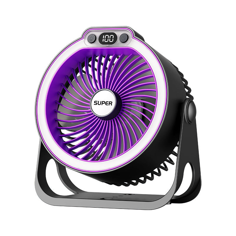Unisex portable quiet desk fan in black, perfect for optimal personal cooling and airflow in home or office.