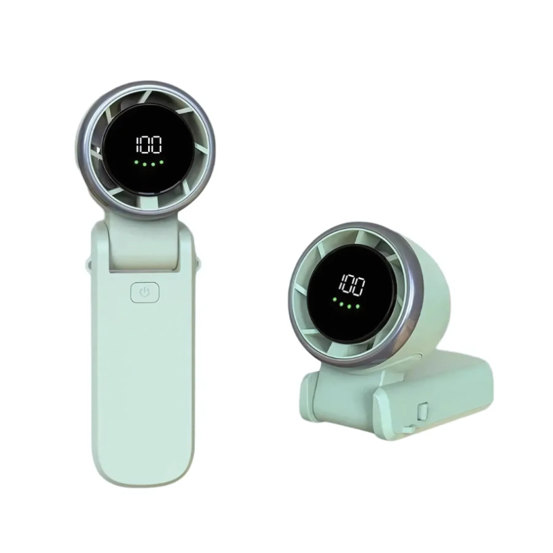 Rechargeable turbo cooling personal fan, a travel-friendly essential delivering quiet, instant refreshment.