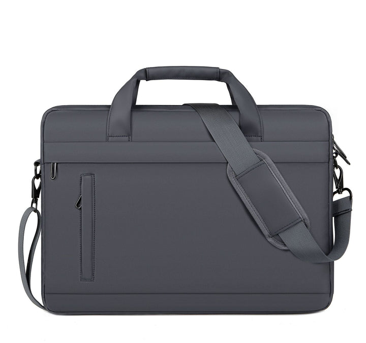 Modern unisex laptop briefcase, professional business bag for secure tech and document organization.