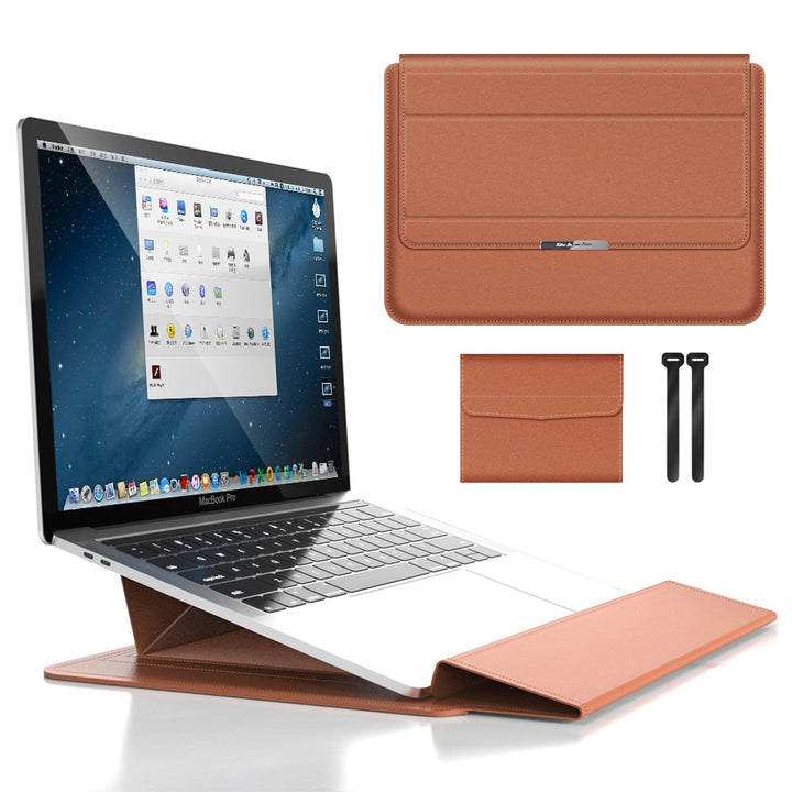 Sleek unisex laptop case, professional design offering waterproof computer protection & organization.