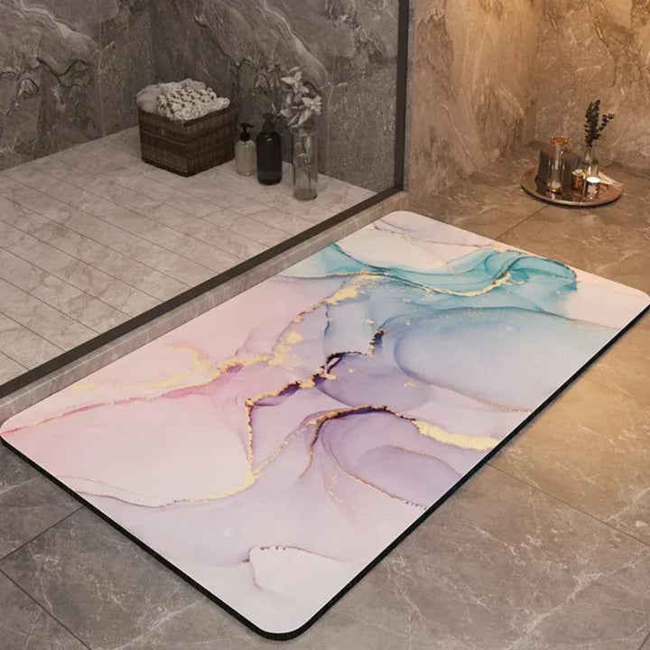 Unisex quick-drying anti-slip bath mat. Offers supreme bathroom safety & comfort. Absorbent floor protection.