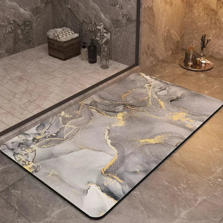 Soft, quick-drying bath mat. Anti-slip for enhanced bathroom safety & comfort. Absorbent shower floor protection.