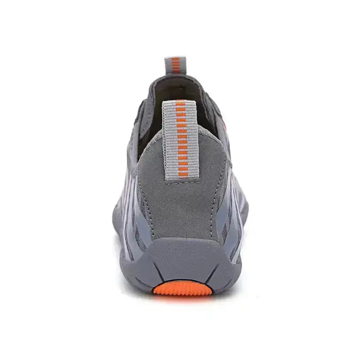 Flexible sole quick-lace barefoot shoes, unisex, promoting natural foot health & comfort.