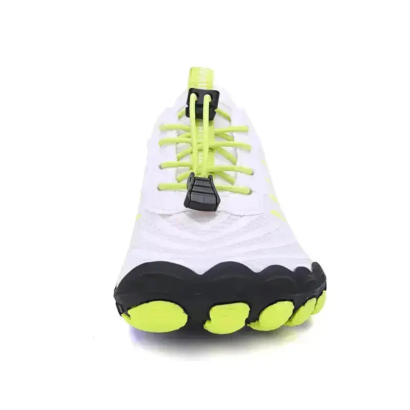 Flexible sole barefoot shoes, unisex quick-lace, for natural movement & comfort.