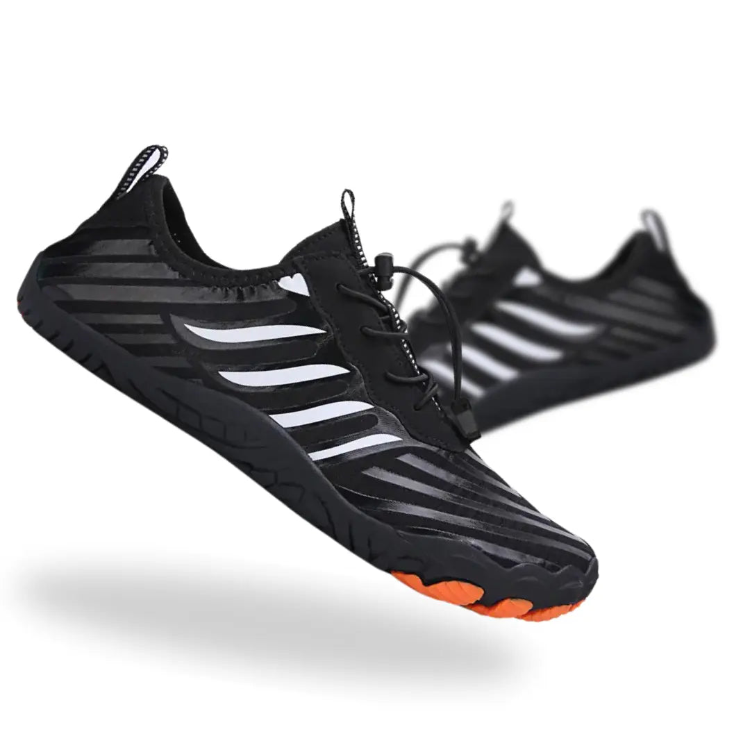 Quick-lace minimalist shoes, unisex, for lightweight walking with a flexible sole.