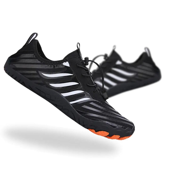 Quick-lace minimalist shoes, unisex, for lightweight walking with a flexible sole.