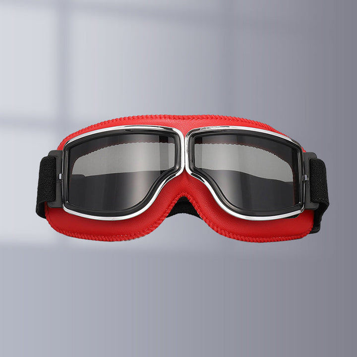 Unique foldable retro aviator motorcycle goggles, OTG design for versatile outdoor protection.