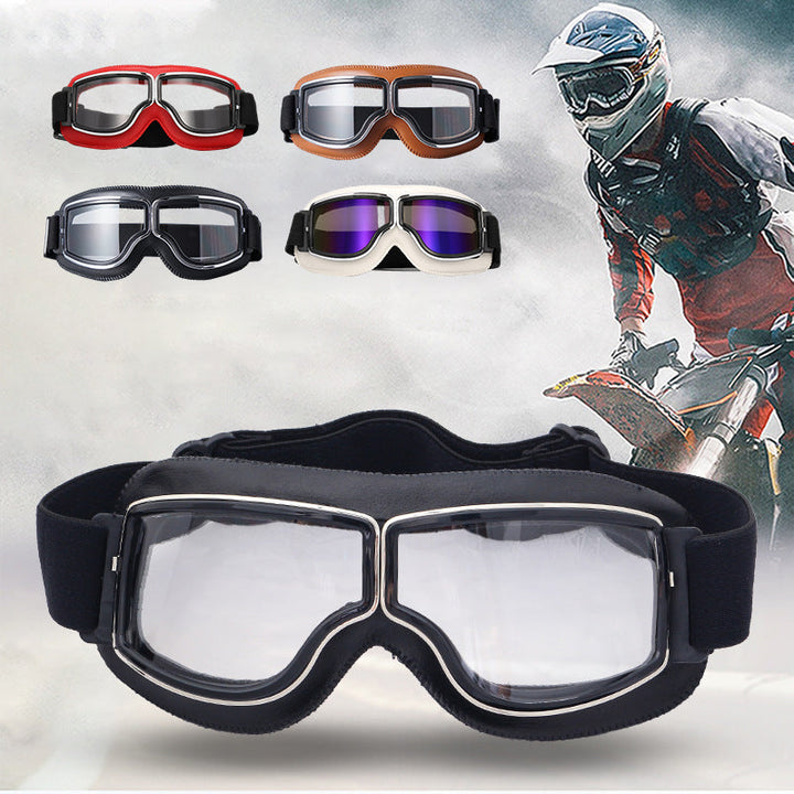 Unisex foldable retro aviator goggles, perfect for motorcycle, cycling, skiing & outdoor sports.