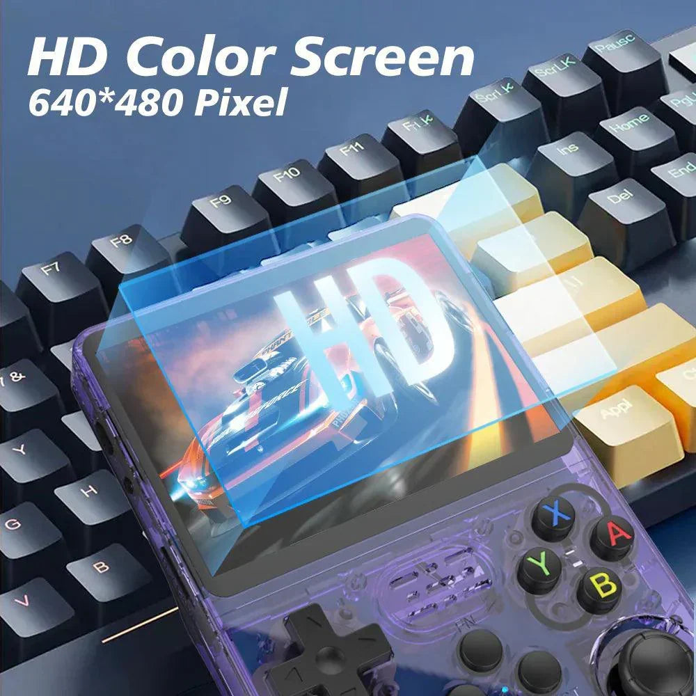 Sleek tech gadget: Unisex retro gaming console with an HD display, bringing vintage games to life.