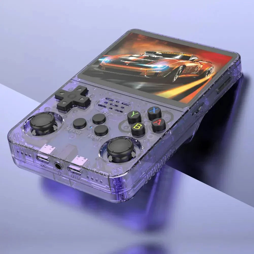 Enjoy classic games anywhere with this portable retro gaming console featuring an HD display.
