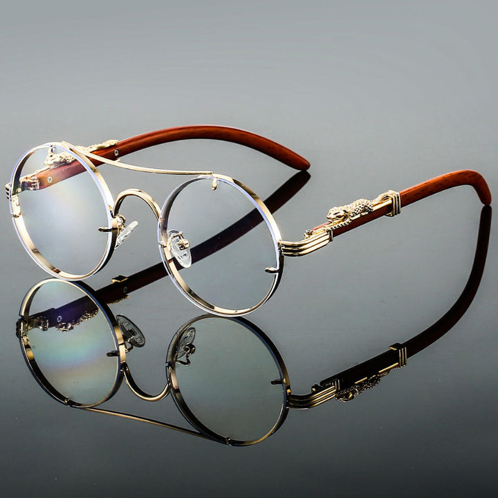 Durable Metal Frame Round Sunglasses, retro vintage style, comfortable unisex fit, daily shades.