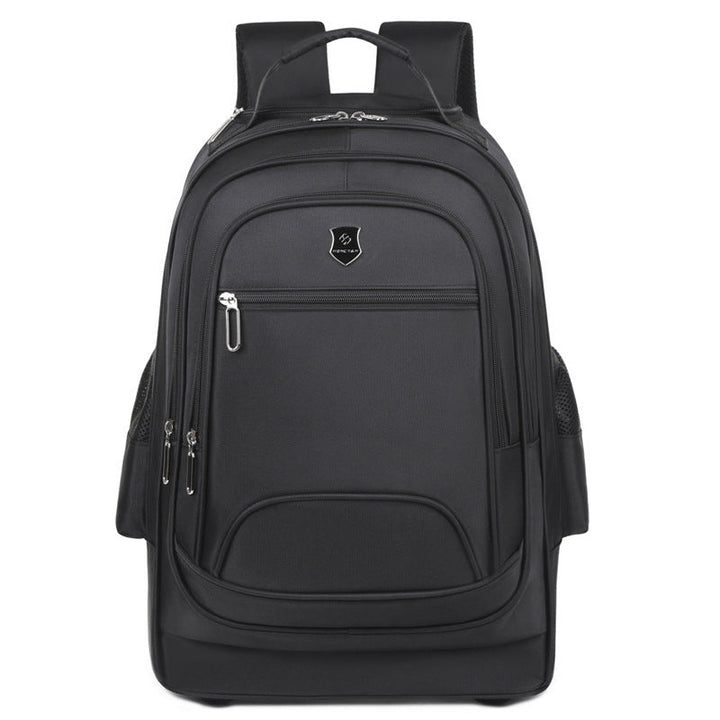 Water-resistant unisex rolling backpack, great for students & professionals on the go. Padded straps.