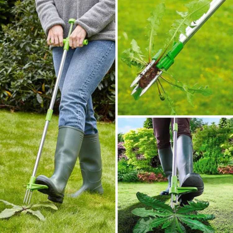 Unisex RootRipper weed puller with comfortable grip for easy & effective garden root removal.