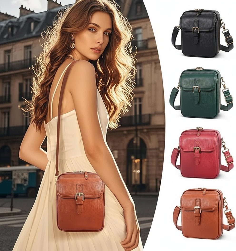 Unisex secure anti-theft crossbody bag with adjustable strap, ideal for travel & daily use.