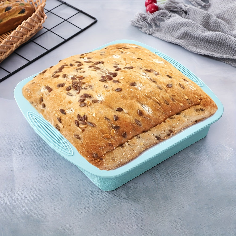 Unisex flexible silicone bakeware set for diverse baking. Non-stick, durable molds for cakes, muffins, bread & more.