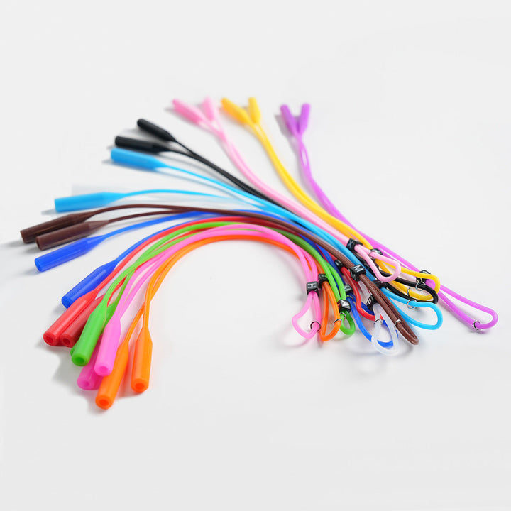 Unisex silicone eyewear retainer strap, anti-slip glasses holder for active lifestyles.