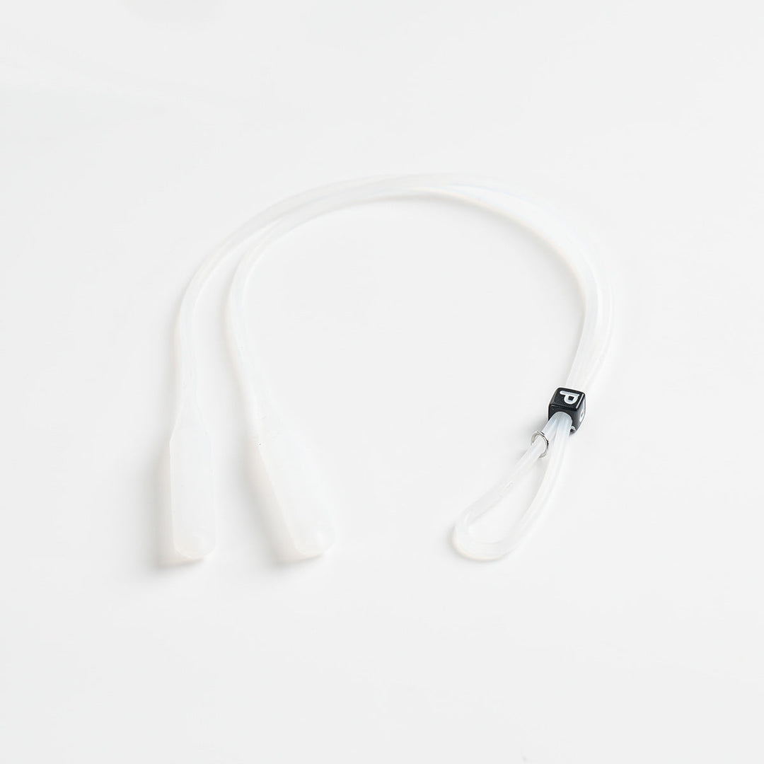 Anti-slip silicone eyewear strap, flexible universal glasses holder.