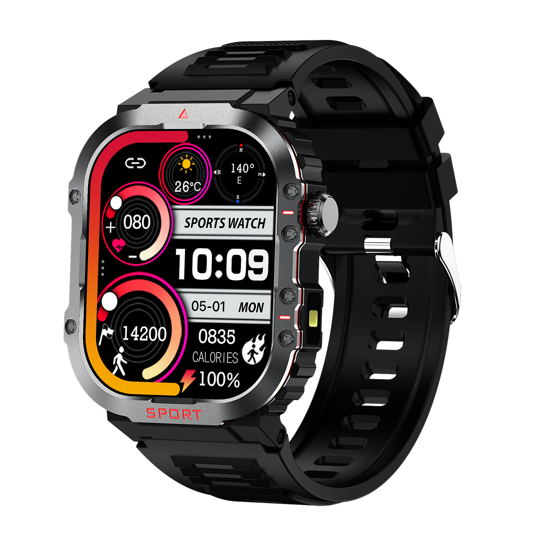 Wearable tech smartwatch: continuous glucose, blood sugar, heart rate, & blood pressure monitoring for unisex fitness.