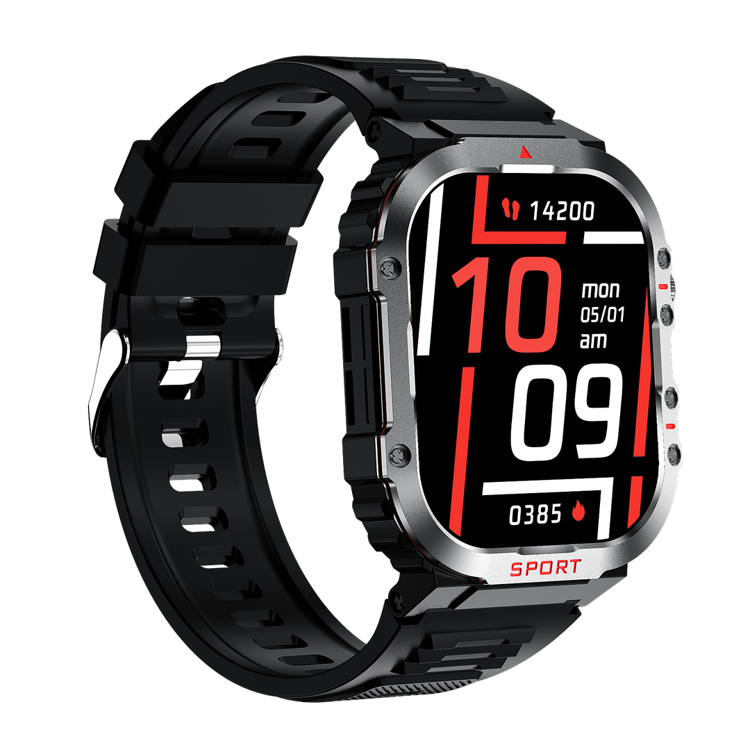 Smartwatch for glucose monitoring, tracking blood sugar, heart rate, & activity. Unisex design for daily health.