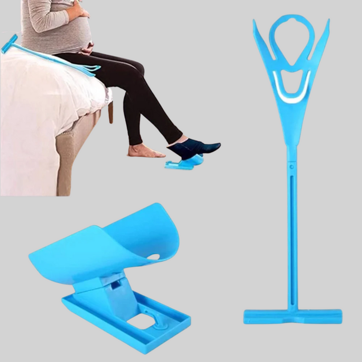 Easy slip-on sock aid for independent daily living. Helps individuals with limited mobility dress without bending.