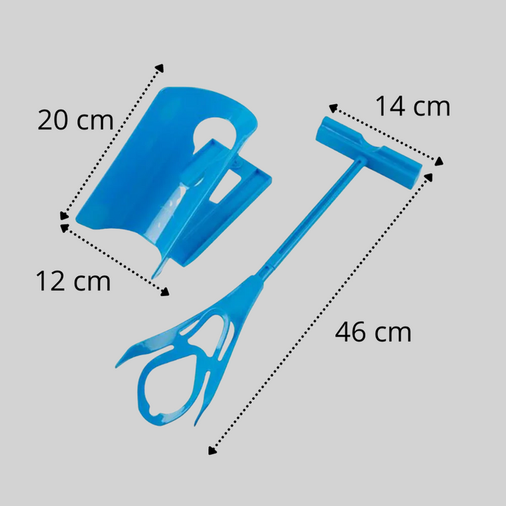 Unisex mobility aid for independent dressing. Assists elderly, disabled, or those with post-surgery limited movement.