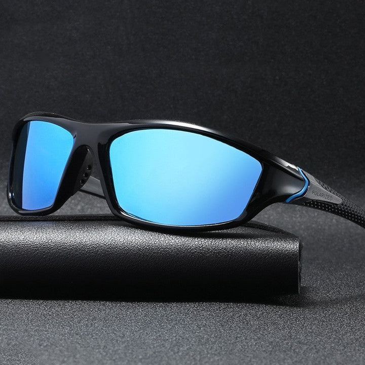 Wraparound sporty polarized sunglasses, non-slip grip, perfect for active men & women.