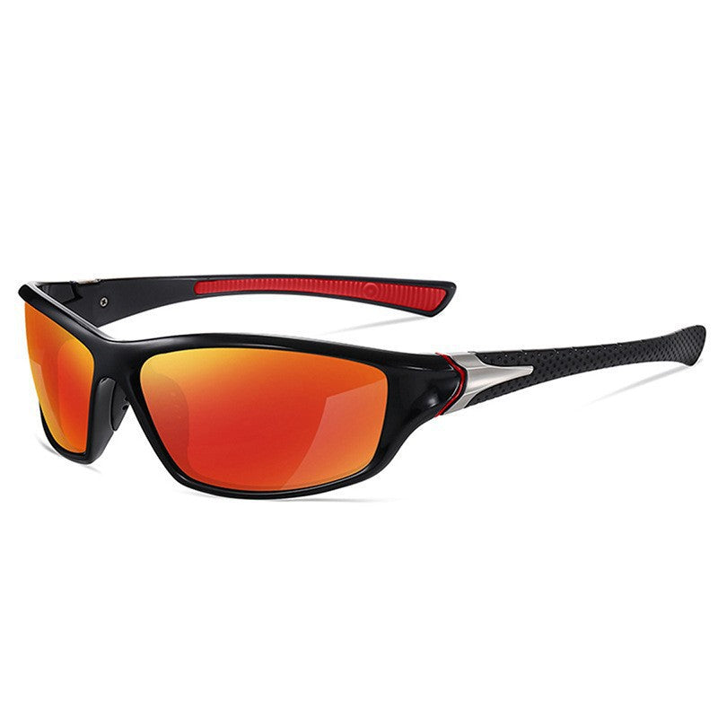 Outdoor sport polarized sunglasses, unisex, polycarbonate lenses, non-slip comfort.