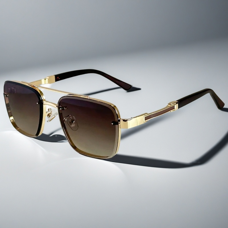Unisex squared frame summer sunglasses with modern style and gradient lenses.