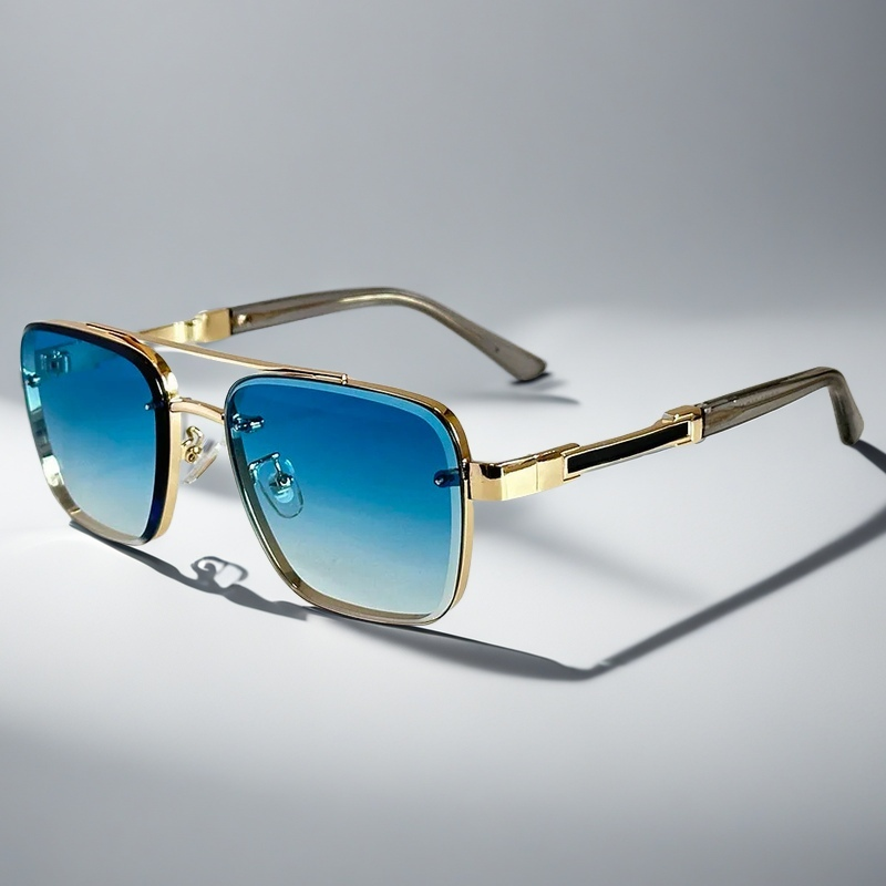 Lightweight squared frame sunglasses, perfect for summer, with full UV protection.