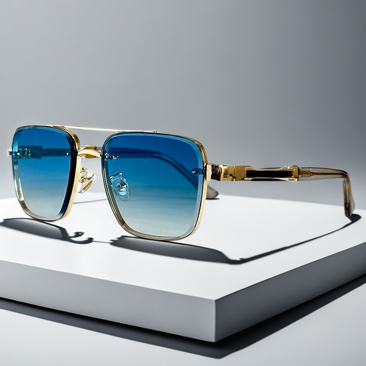 Summer squared aviator style sunglasses, lightweight fashion accessory with UV protection.