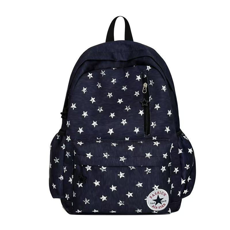 Unisex Star Pattern Adventure Backpack with multiple compartments, perfect for school, travel & daily use.