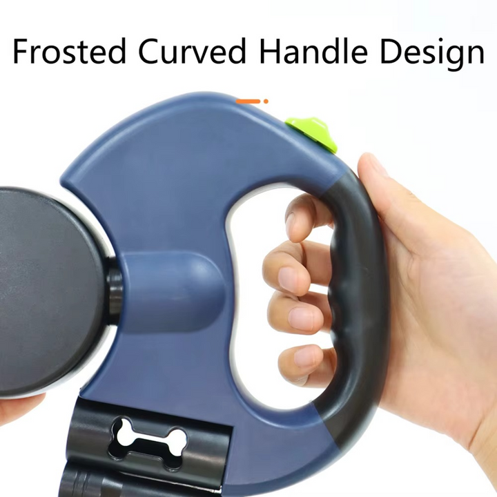 Versatile unisex dual dog leash, perfect for walking two dogs in daylight or dark, with safety LED feature.