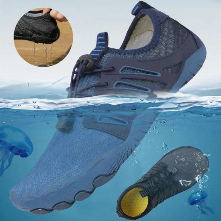 Flexible non-slip sole of TrailFlex barefoot shoes, perfect for natural movement & outdoor trail training.