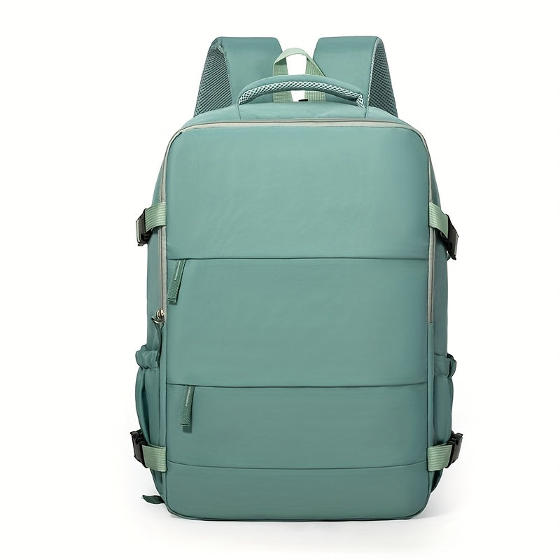 Everyday travel backpack, spacious and organized, with a shoe compartment and 180-degree opening access.
