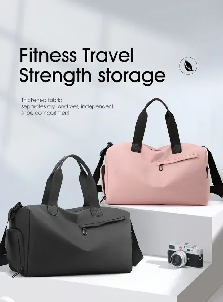 High-capacity unisex travel duffle bag. Separate compartments for gym clothes, shoes & work essentials. Durable.