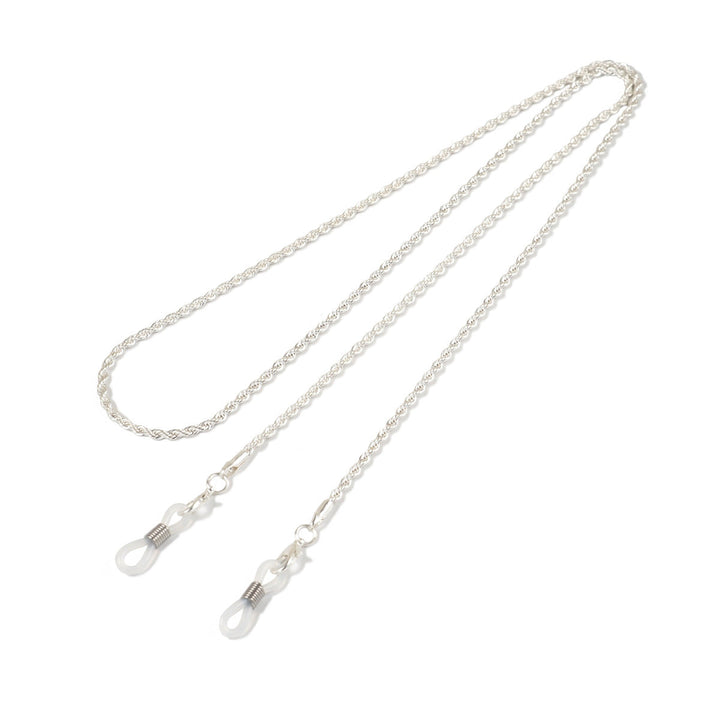 Stylish twisted cable glasses chain, a durable eyewear holder & sunglasses strap accessory, unisex design.