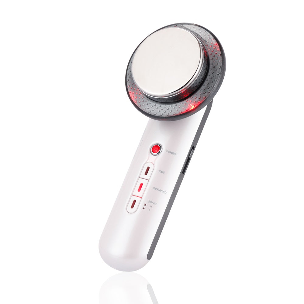 Unisex Ultrasonic EMS Body Massager for skin tightening, muscle relief & fat burning. 5 intensity levels for home spa use.