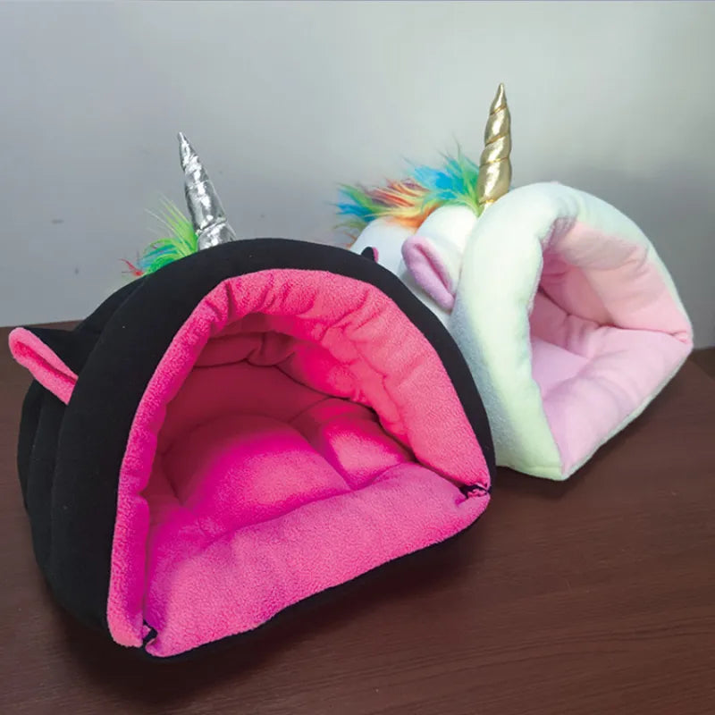 Unisex unicorn cat bed, a plush and cozy pet retreat for ultimate comfort for cats & small dogs.